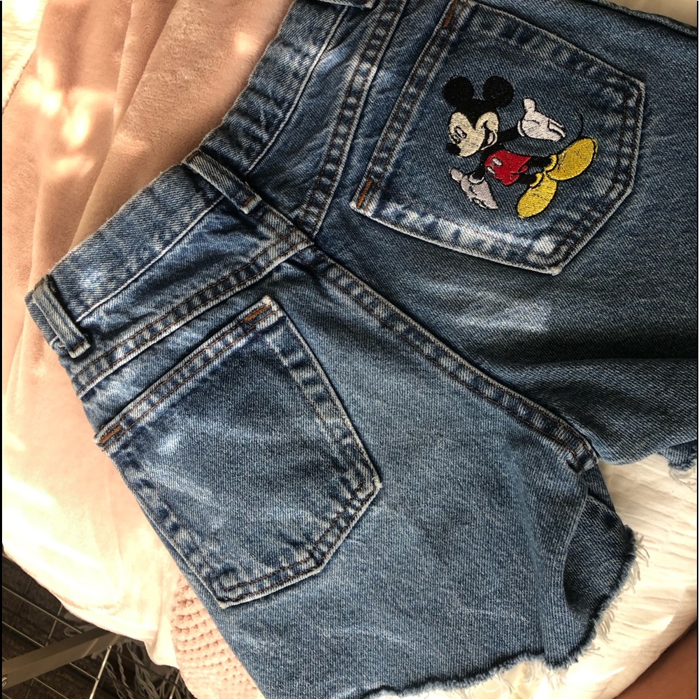Vintage Hand Embroidered Mickey Shorts